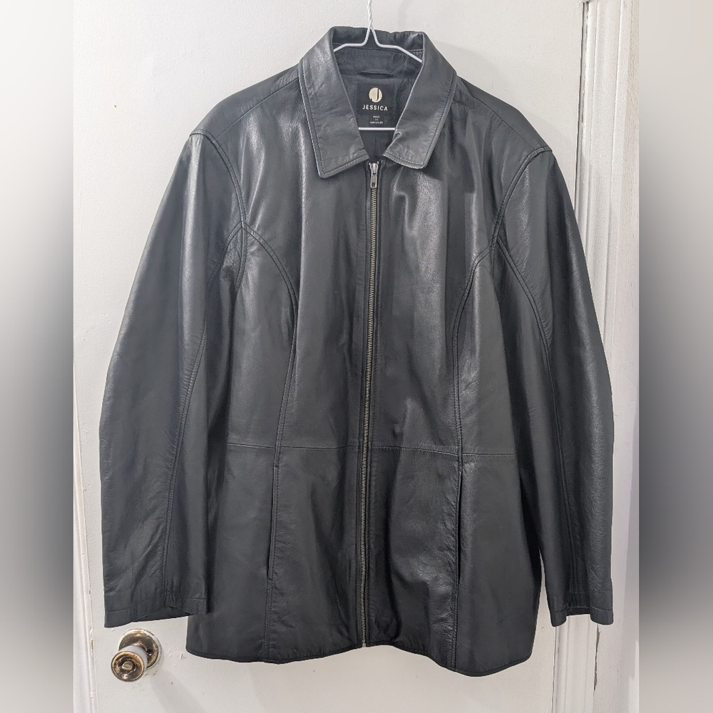 Jessica Black Leather Jacket for Women